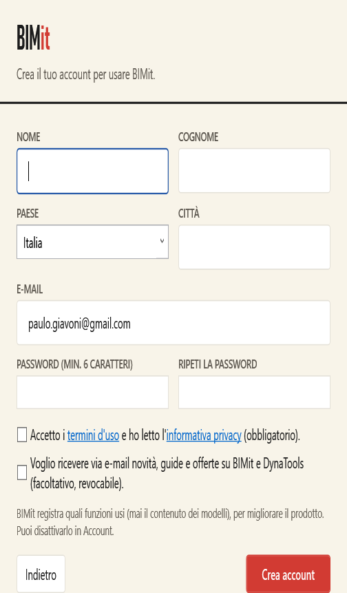 Registrazione