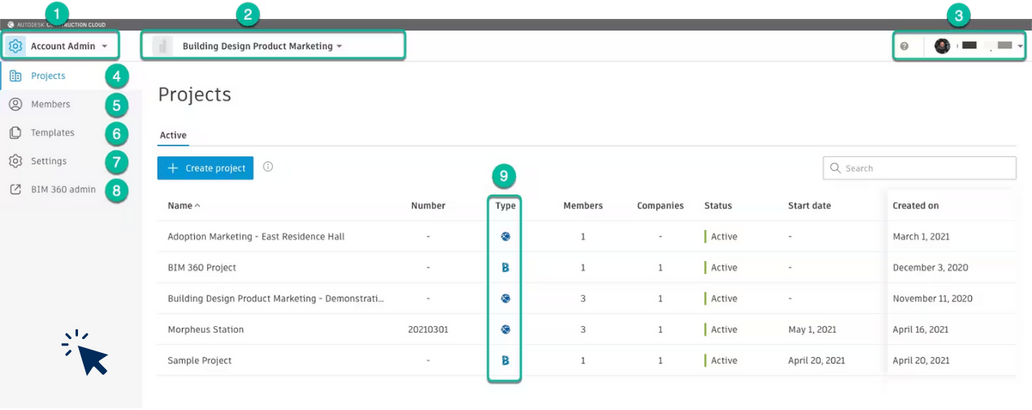 Account Admin Interface