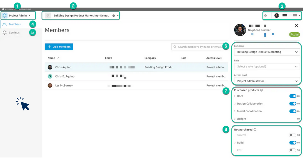 Project Admin Interface