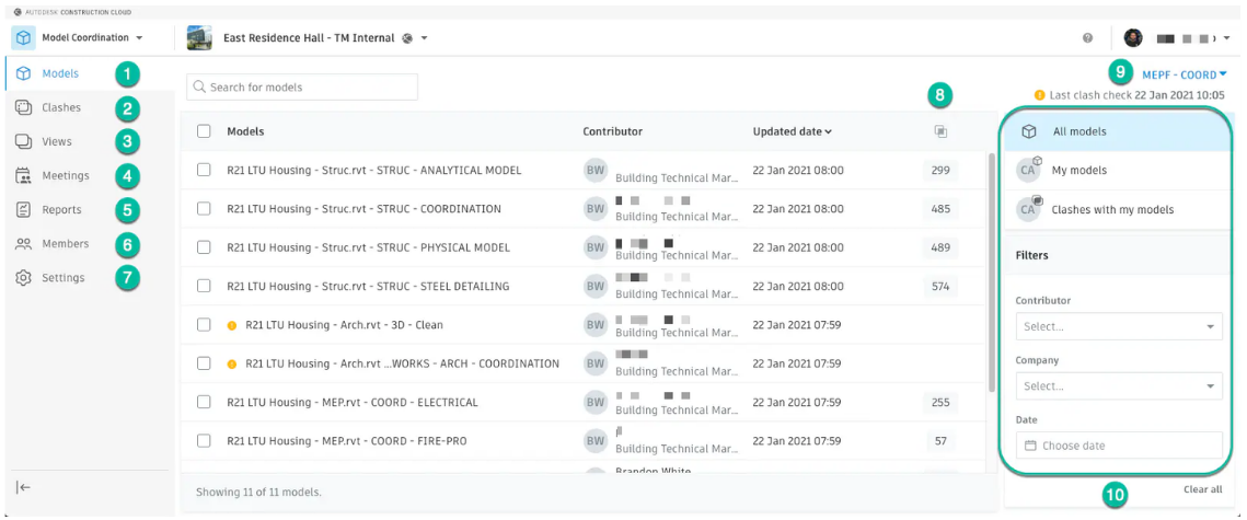 Model Coordination Detailed Interface