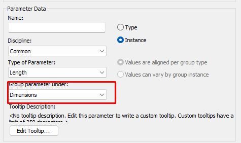 Group Type options in Revit