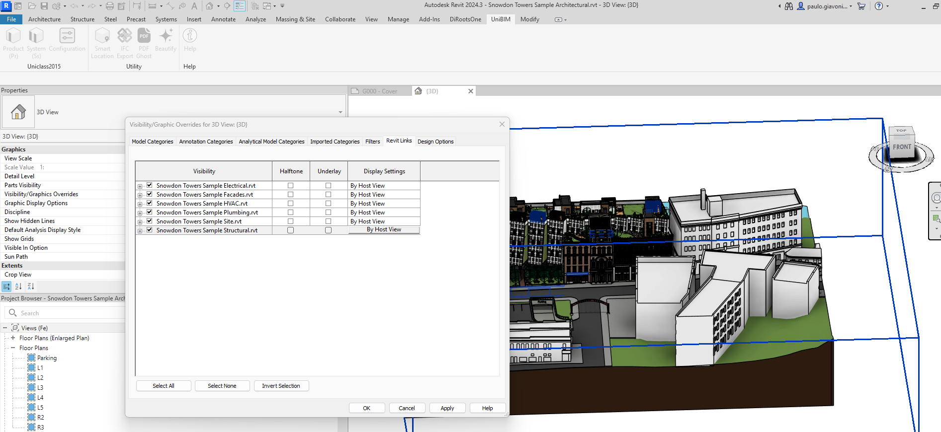Autodesk sample models with discipline-based links