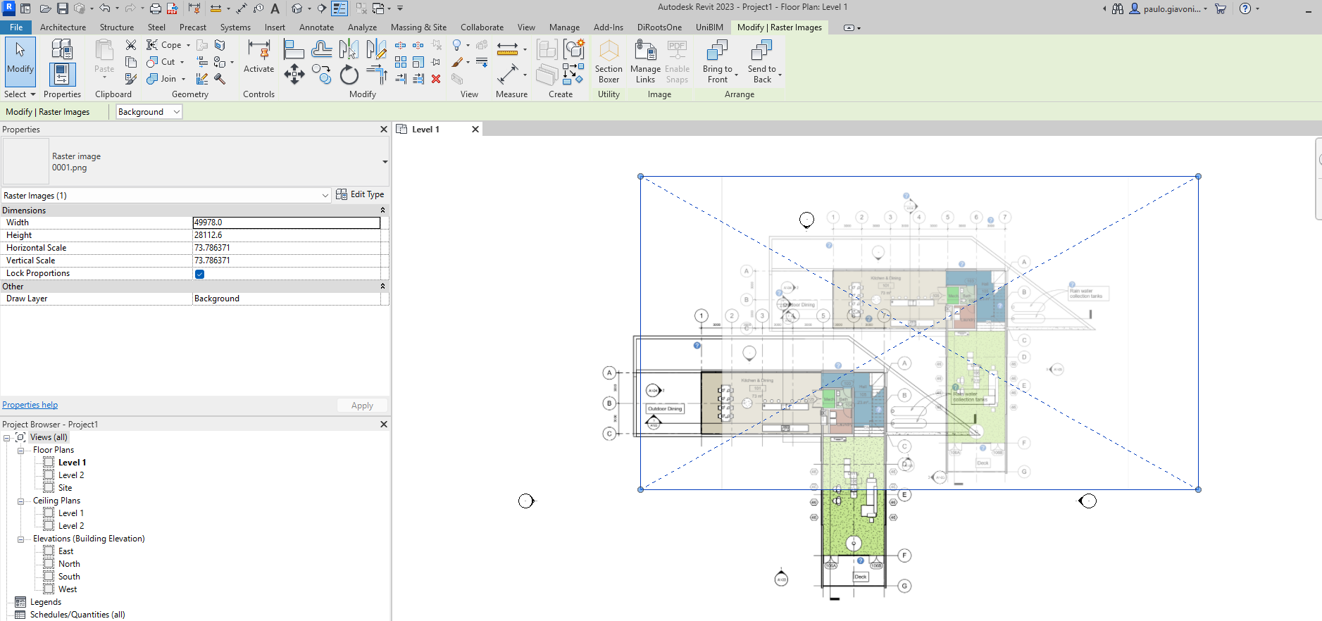 Original PDF inserted versus the same image with transparency