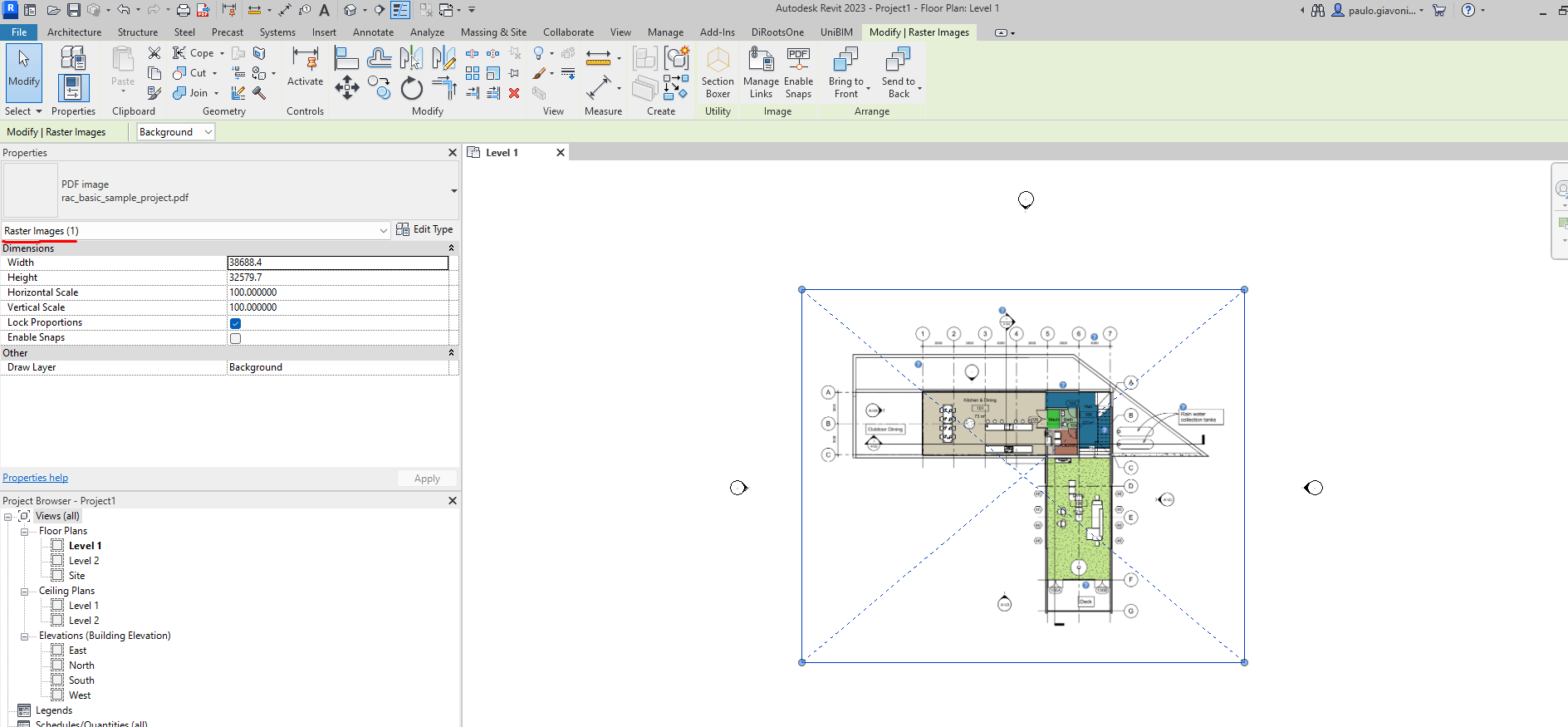 Once inserted, a PDF becomes a RasterImage in Revit